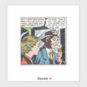 ホラーヴィンテージ漫画50s |クラシックとレトロ シール (シート)