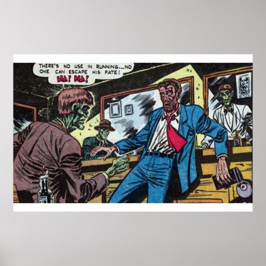 ホラーヴィンテージ漫画70s |クラシックとレトロ ポスター (正面)