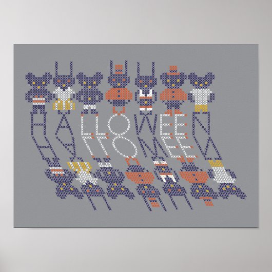 ホラー不気味スティッククロスハロウィーンモンスター ポスター (正面)