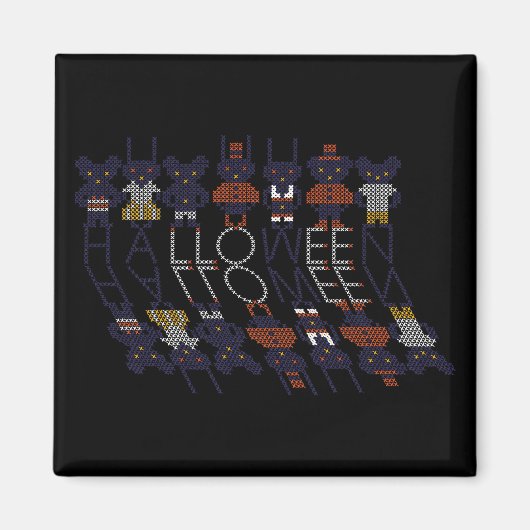 ホラー不気味スティッククロスハロウィーンモンスター マグネット (正面)