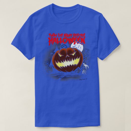 ホラー不気味ハロウィーンパンプキン引用文 Tシャツ (デザイン正面)