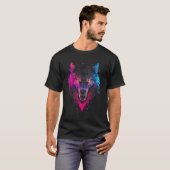 ホラー人狼ヘッドハロウィーン神話ウルフシェイフ Tシャツ (正面フル)