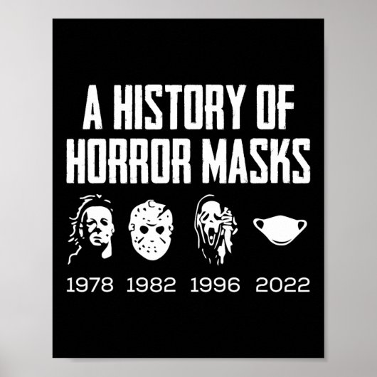 ホラー仮面の歴史 怠け者のハロウィンコスチューム フェイスカバー ポスター (正面)