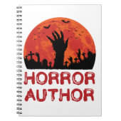 ホラー作家作家の小説家の怖い物語 ノートブック (正面)