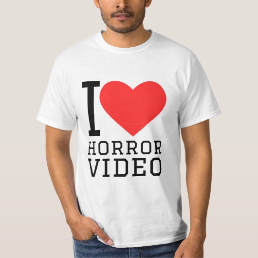 ホラー動画が大好き Tシャツ (正面)