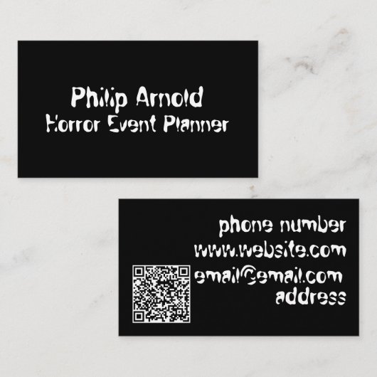 ホラー名刺 名刺 (正面/裏面)