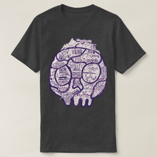 ホラー地図 Tシャツ (デザイン正面)