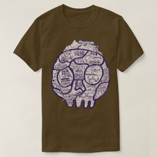 ホラー地図 Tシャツ (デザイン正面)