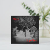 ホラー墓地ハロウィーン招待状 招待状 (スタンド正面)