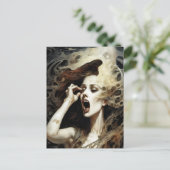 ホラー女性の悲鳴 ポストカード (スタンド正面)