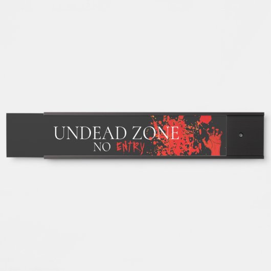 ホラー完全に死んでいなゾーン赤手 サインプレート (正面)