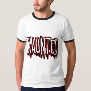 ホラー幽霊のよく出るドリップタイポグラフィ Tシャツ