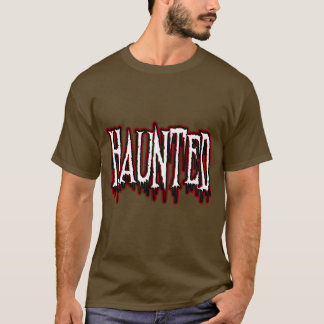 ホラー幽霊のよく出るドリップタイポグラフィ Tシャツ