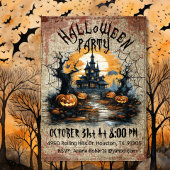 ホラー幽霊のよく出るハウスハロウィーンパーティー 招待状