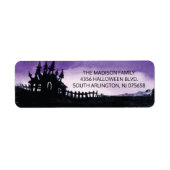 ホラー幽霊のよく出るハウスハロウィーン差出人住所ラベル ラベル (正面)