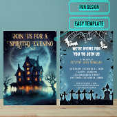ホラー幽霊のよく出るハウスハローウィンパーティ 招待状