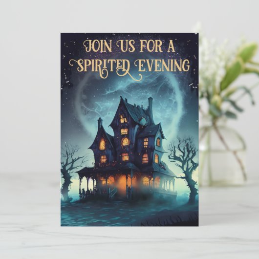 ホラー幽霊のよく出るハウスハローウィンパーティ 招待状 (スタンド正面)