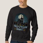 ホラー幽霊のよく出るハロウィーンナイト スウェットシャツ (正面)