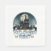 ホラー幽霊のよく出るハロウィーンナイト スタンダードランチョンナプキン (正面)