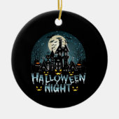 ホラー幽霊のよく出るハロウィーンナイト セラミックオーナメント (正面)