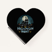 ホラー幽霊のよく出るハロウィーンナイト ノートブック (正面)