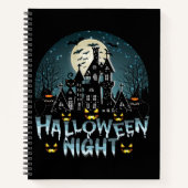 ホラー幽霊のよく出るハロウィーンナイト ノートブック (正面)