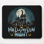ホラー幽霊のよく出るハロウィーンナイト マウスパッド (正面)