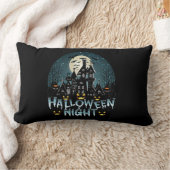 ホラー幽霊のよく出るハロウィーンナイト ランバークッション (ブランケット)