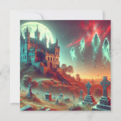 ホラー幽霊のよく出るハロウィーン城墓地 シーズンカード (正面)