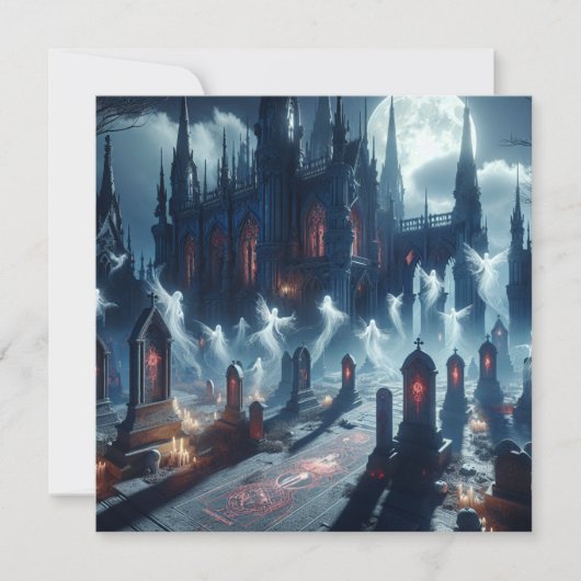 ホラー幽霊のよく出るハロウィーン城墓地 シーズンカード (正面)