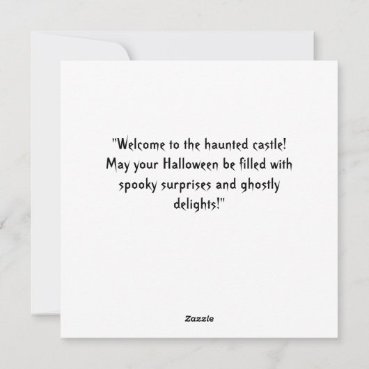 ホラー幽霊のよく出るハロウィーン城墓地 シーズンカード (裏面)