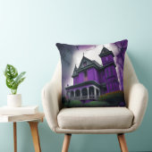 ホラー幽霊のよく出るパープルマンション装飾用クッション クッション (椅子)