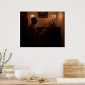 ホラー幽霊ルーム。踊りカップル ポスター (キッチン)