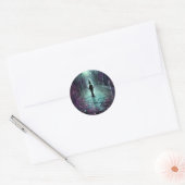 ホラー怖いゴシックの不気味なクラシックラウンドステッカー ラウンドシール (封筒)