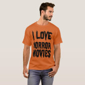 ホラー映画が大好き おもしろホラー映画ファン フリー Tシャツ (正面フル)