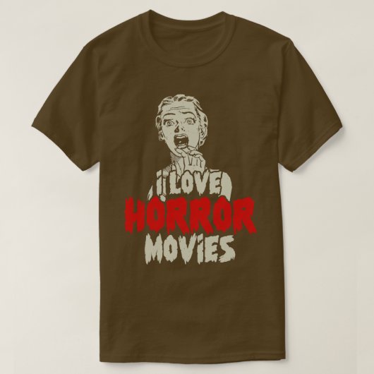 ホラー映画が大好き Tシャツ (デザイン正面)