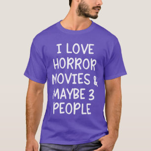 ホラー映画が好きでたまらないレトロMaybehree People Tシャツ