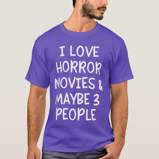 ホラー映画が好きでたまらないレトロMaybehree People Tシャツ (正面)