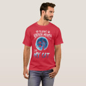 ホラー映画が好きで猫も好きな人へ 可愛い猫好きのためのパロディTシャツ v Tシャツ (正面フル)