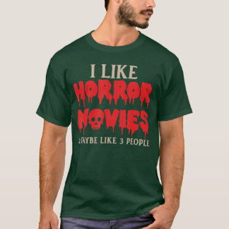 ホラー映画が好き ホロウィン レトロ Tシャツ
