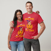 ホラー映画とコーギーが大好き ハロウィンにぴったりな面白いデザイン Tシャツ (ユニセックス)