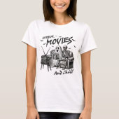 ホラー映画とチルハロウィーンTシャツデザイン Tシャツ (正面)