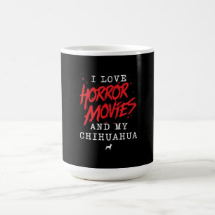 ホラー映画とチワワ犬のオーナーが大好き コーヒーマグカップ