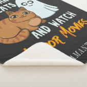 ホラー映画とペットの猫ハロウィンカスタム映画 シェルパブランケット (3/4)