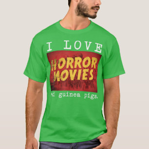 ホラー映画とモルモットが大好き Tシャツ