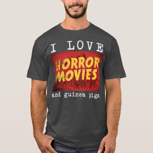 ホラー映画とモルモットが大好き Tシャツ