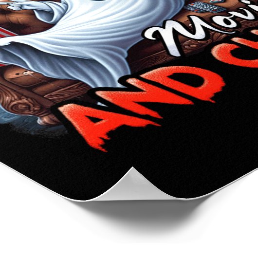 ホラー映画と冷たい不気味幽霊映画愛好家 ポスター (角)