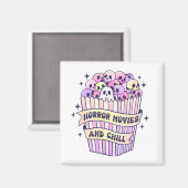 ホラー映画と可愛いハロウィーン マグネット (正面/裏面)