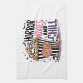 ホラー映画と寒さ キッチンタオル (縦)