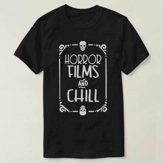 ホラー映画と寒さ Tシャツ (デザイン正面)